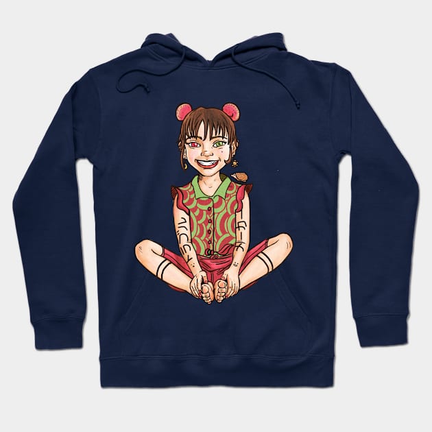 Cute crazy girl Hoodie by E08377